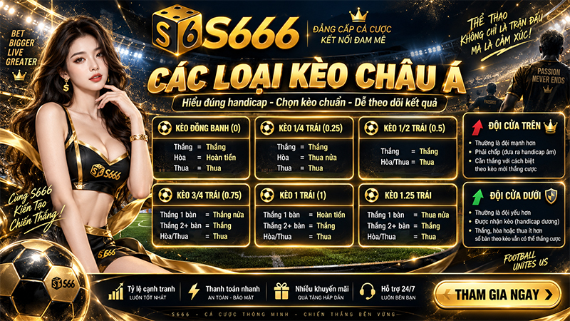 Các loại kèo châu Á thường gặp